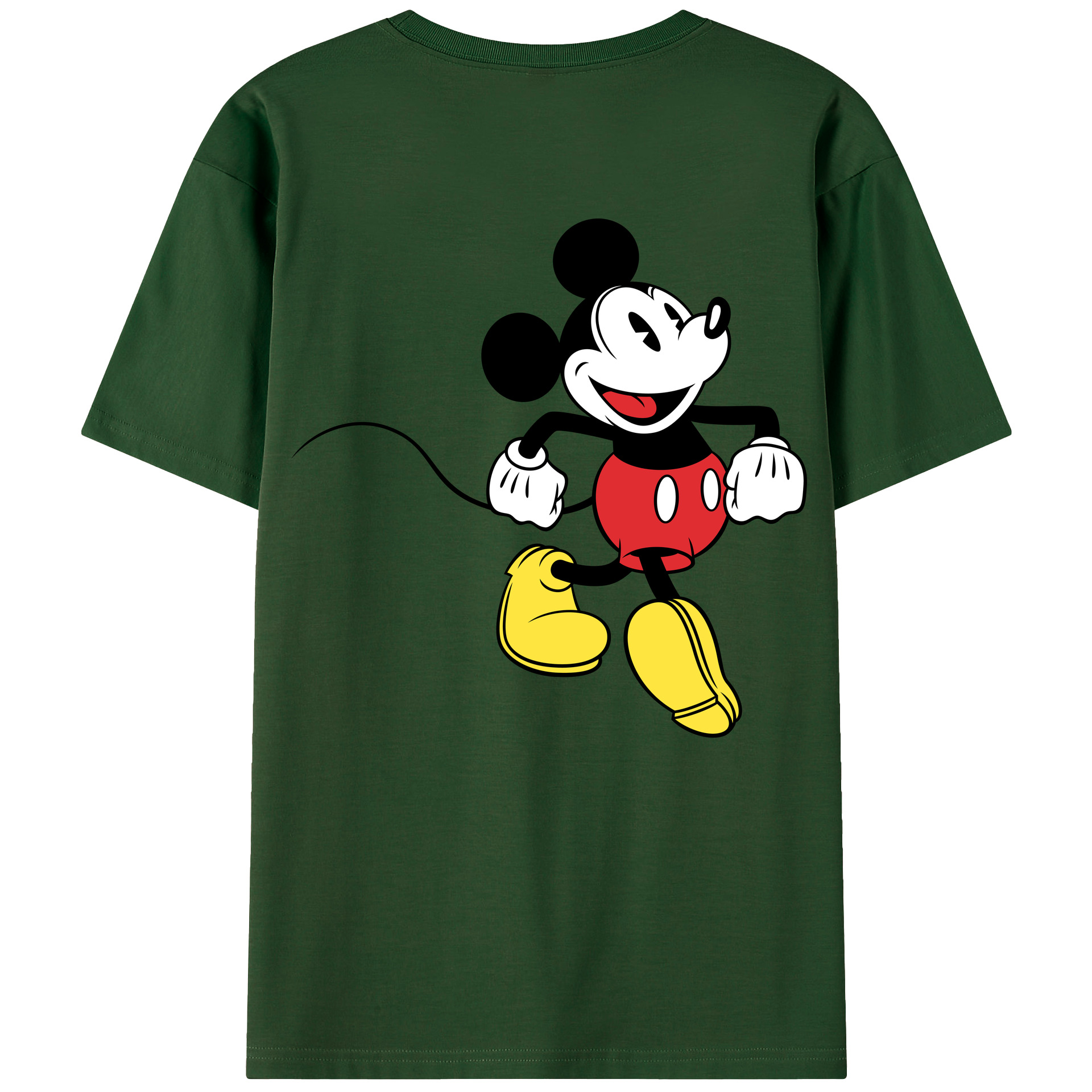 （画像用） ミッキーマウス Mickey Mouse 綿100％半袖Tシャツ（背面プリント）